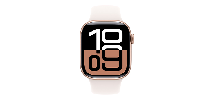Apple Watch series 10 42mm ローズゴールドアルミニウムケースとライトブラッシュスポーツバンド