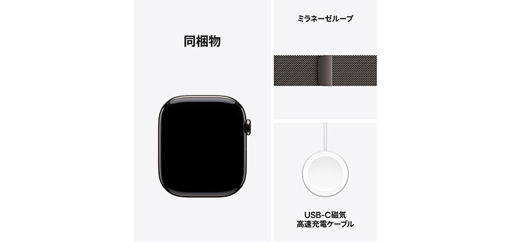 Apple Watch series 10 46mm スレートチタニウムケースとスレートミラネーゼループ