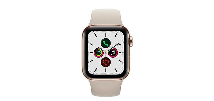 Apple Watch Series 5 40mm ゴールドステンレススチールケースとストーンスポーツバンド