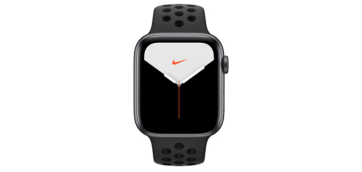 Apple Watch Nike Series 5 44mm スペースグレイアルミニウムケースとアンスラサイト／ブラックNikeスポーツバンド