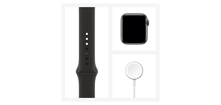 Apple Watch Series 6 40mm スペースグレイアルミニウムケースとブラックスポーツバンド