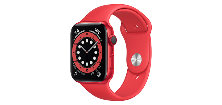Apple Watch Series 6 44mm (PRODUCT)RED(TM)アルミニウムケースと(PRODUCT)RED(TM)スポーツバンドンド