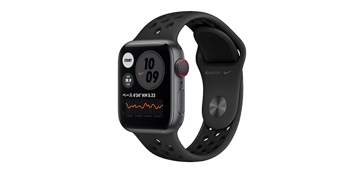 Apple Watch Nike Series 6 40mm スペースグレイアルミニウムケースとアンスラサイト／ブラックNikeスポーツバンド