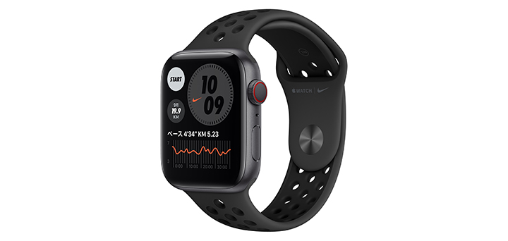 Apple Watch Nike Series 6 44mm スペースグレイアルミニウムケースとアンスラサイト／ブラックNikeスポーツバンド