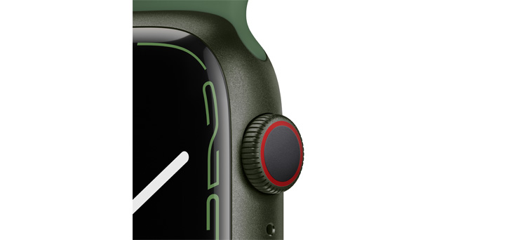 Apple Watch Series 7 45mm グリーンアルミニウムケースとクローバースポーツバンド