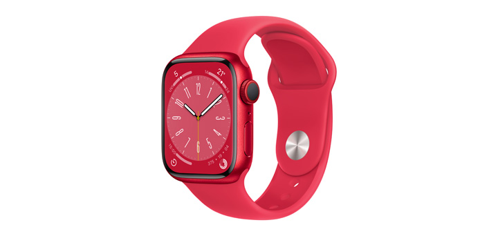 Apple Watch Series 8 41mm （PRODUCT）RED（TM）アルミニウムケースと（PRODUCT）RED（TM）スポーツバンド