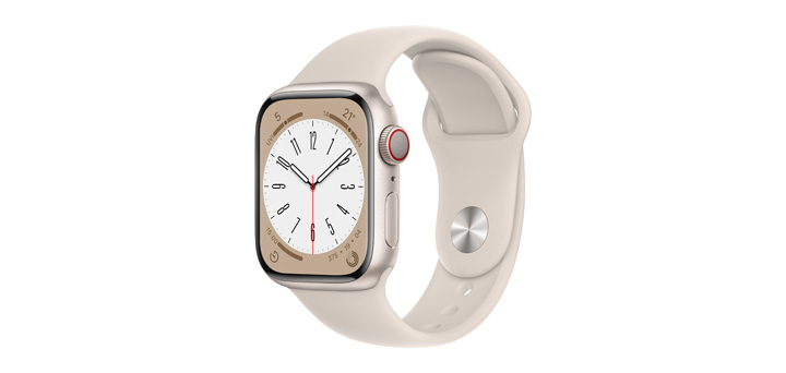 Apple Watch Series 8 41mm スターライトアルミニウムケースとスターライトスポーツバンド