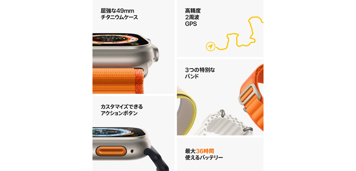 Apple Watch UltraGPS + Cellularモデル   Apple Watch   NTTドコモ