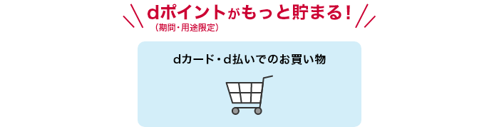 dポイントがもっと貯まる！（期間・用途限定）