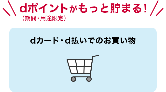 dポイントがもっと貯まる！（期間・用途限定）