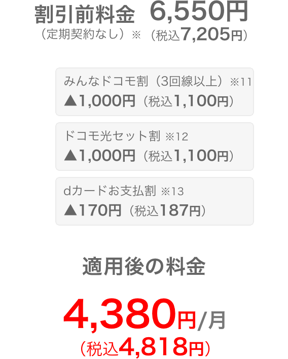料金 割引 Nttドコモ