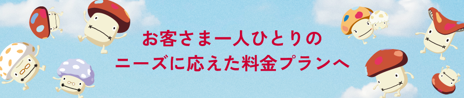 お客さま一人ひとりのニーズに応えた料金プランへ