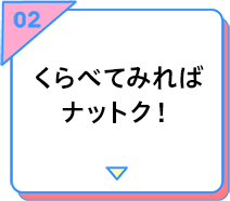 くらべてみればナットク！