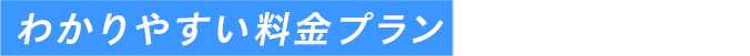 わかりやすい料金プラン