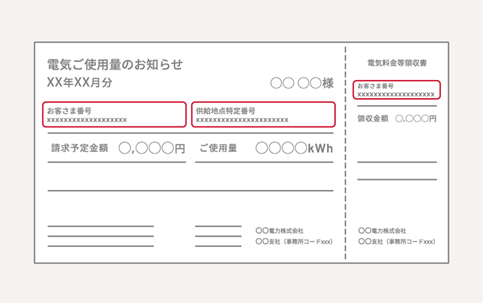 九州電力エリアの検針票