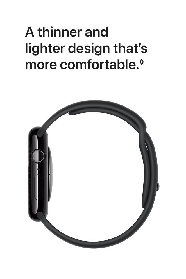 A thinner and lighter design that's more comfortable.