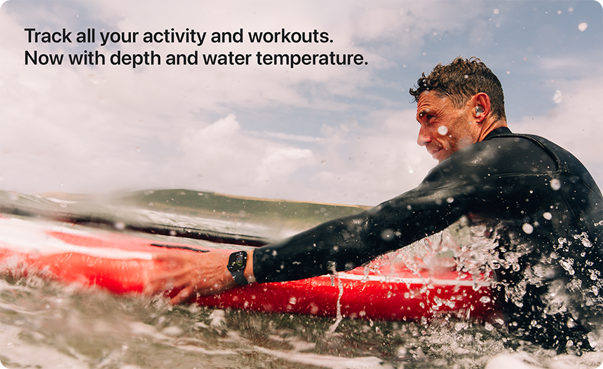 Track all your activity and workouts. Now with depth and water temperature.