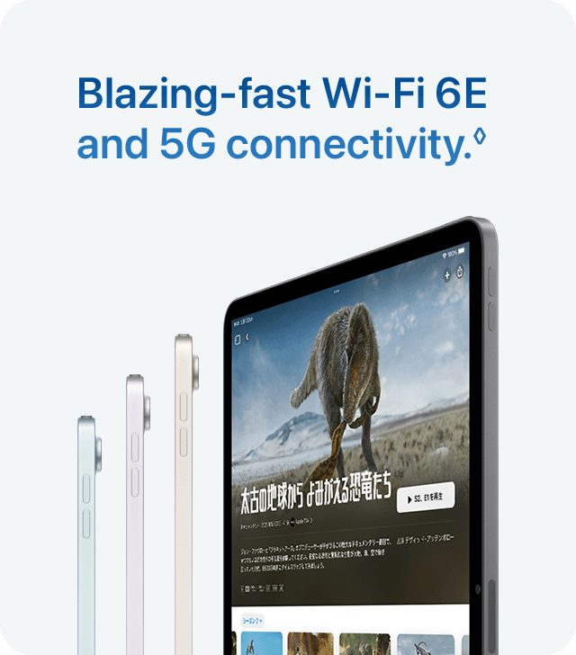Blazing-fast Wi-Fi 6E and 5G connectivity.
