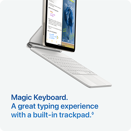 Magic Keyboard. A great typing experience with a built-in trackpad.