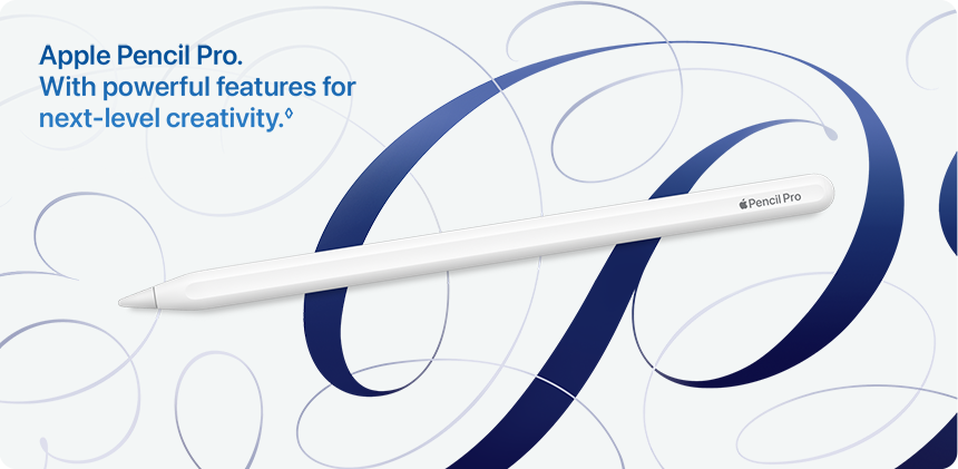 Apple Pencil Pro. With powerful features for next-level creativity.&loz;