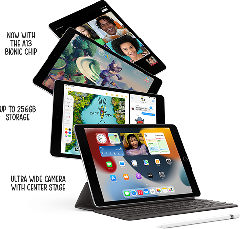 iPad Now with the A13 Bionic chip, Up to 256GB storage, Ultra wide camera with center stage