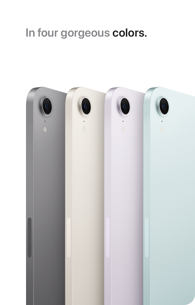 In four gorgeous colors.