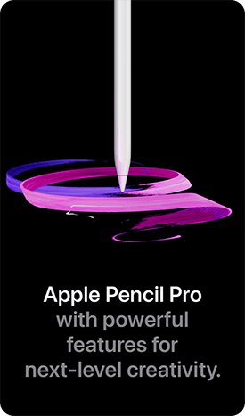 Apple Pencil Pro with powerful features for next-level creativity.