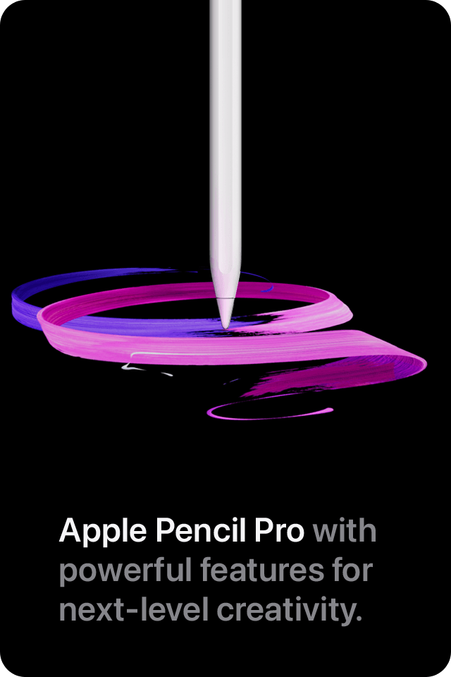 Apple Pencil Pro with powerful features for next-level creativity.
