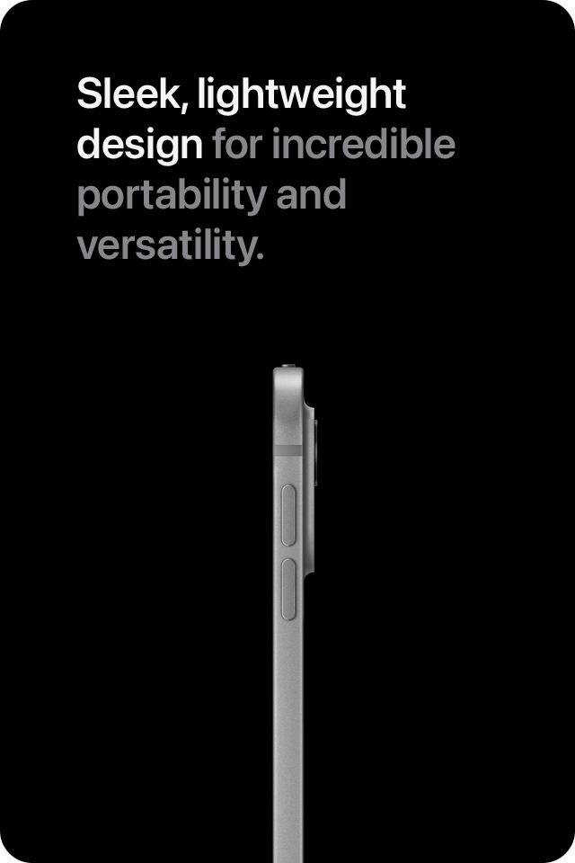 Sleek, lightweight design for ultimate portability and versatility.