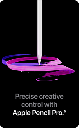 Precise creative control with Apple Pencil Pro.&loz;
