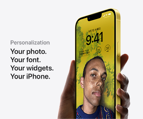 Personalization Your photo. Your font. Your widgets. Your iPhone.