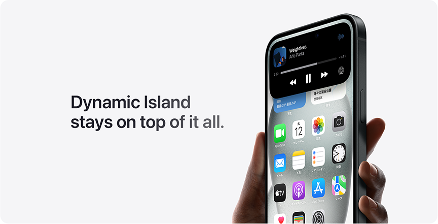 Dynamic Island stays on top of it all.