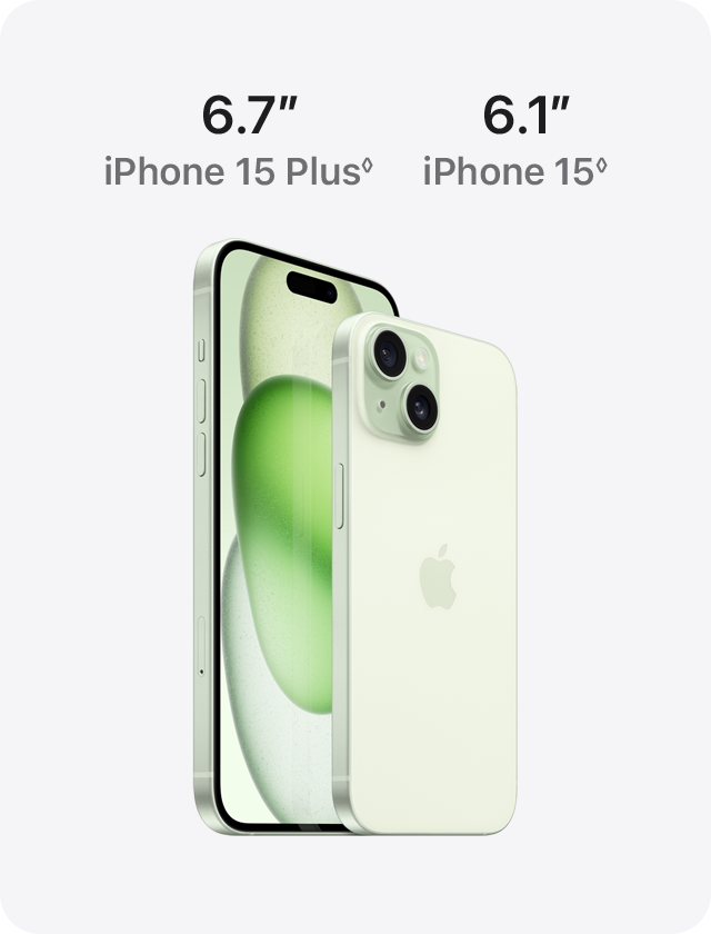 6.7 iPhone 15 Plus 6.1 iPhone 15