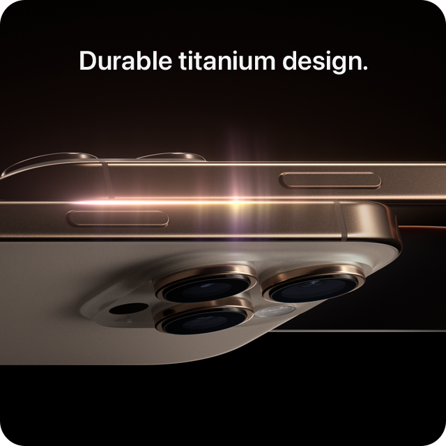Durable titanium design.