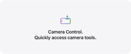 Camera Control. Quickly access camera tools.