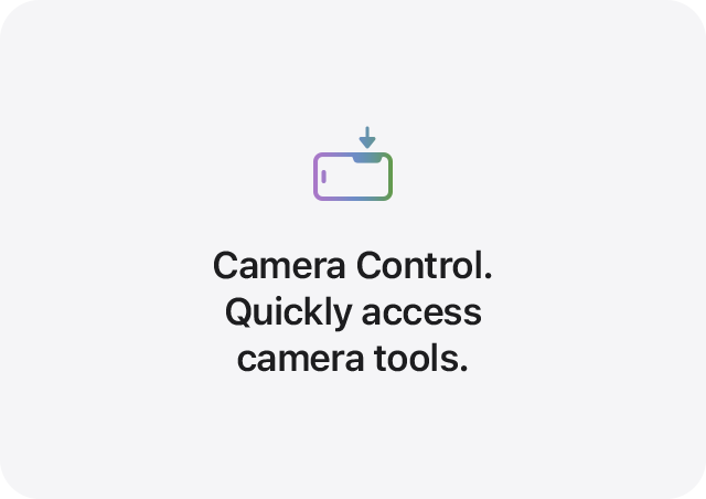 Camera Control. Quickly access camera tools.