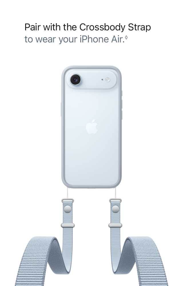 Pair with the Crossbody Strap to wear your iPhone Air.