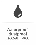 Waterproof/dustproof IPX5/8 IP6X