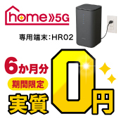 ドコモオンラインショップ限定home 5G期間限定6か月分実質0円 専用端末：HR02