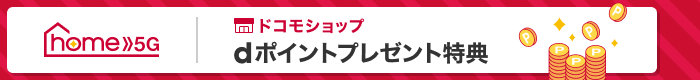 home 5G ドコモショップ dポイントプレゼント特典