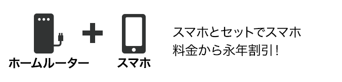 スマホとセットでスマホ料金から永年割引!
