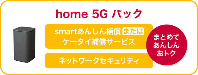 home 5G パック ケータイ補償サービス ネットワークセキュリティ まとめてあんしんおトク