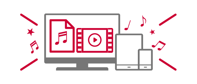 音楽や映画・動画を毎日楽しめるの画像