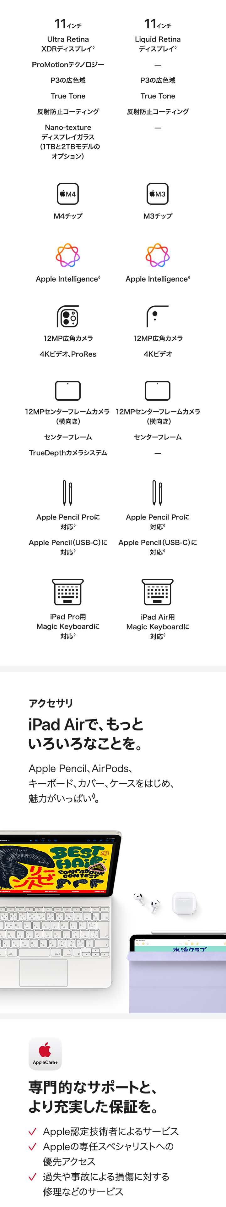 13インチiPad Air（M3）・11インチiPad Air（M3）