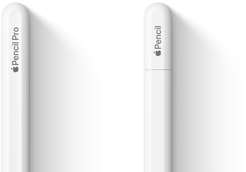 並べて置かれたApple Pencil ProとApple Pencil(USB-C)
