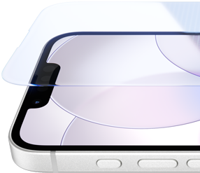 Ceramic Shield 2を採用したiPhone 17eの前面の外観、側面の外観、カラーはホワイト、アクションボタンと音量調節ボタン