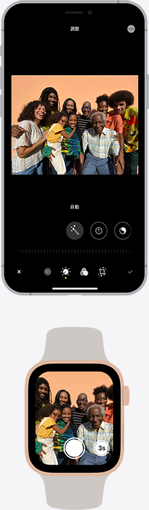 イメージ画像:あちらにiPhone。こちらでパチリ。