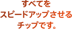 すべてをスピードアップさせるチップです。