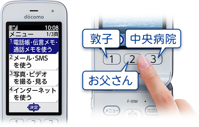 【電池パック新品交換済】docomo らくらくホン F-01M 白 ドコモ