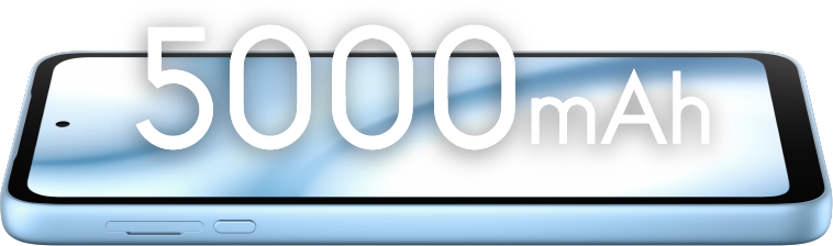 5000mAhの大容量バッテリー